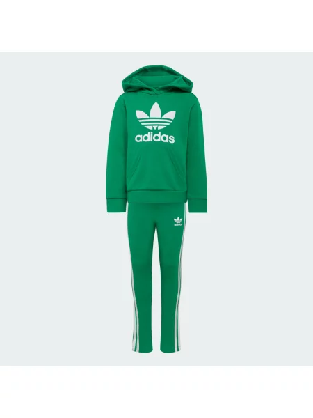 Dětska mikina s kapucí Adidas zelená