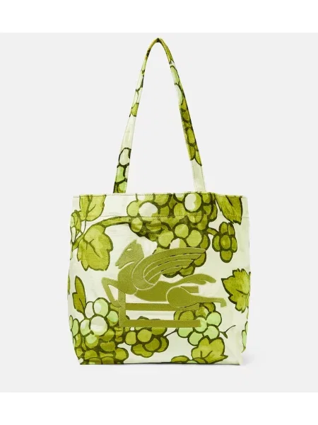 Geanta de piele Etro din piele verde