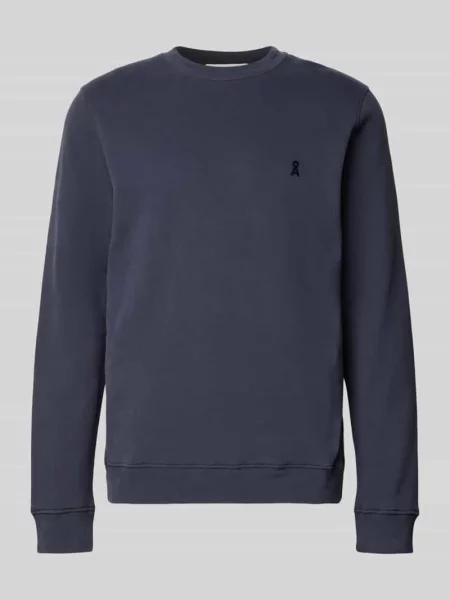 Bluza o kroju regular fit z czystej bawełny ekologicznej model ‘BAARO FLEECE’ Armedangels granatowa