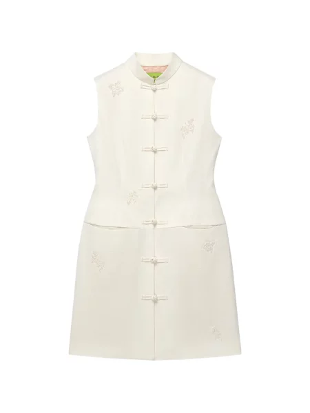 Rochie mini Shanghai Tang alb