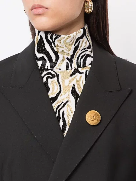 Brož Chanel Pre-owned s autogramem zlatá