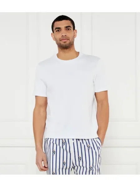 BOSS BLACK Top de pijama Waffle alb