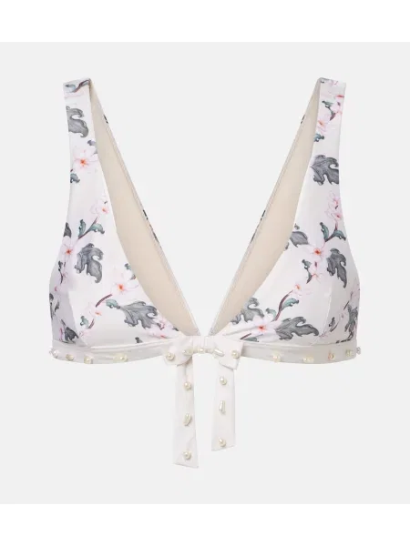 Top Agua By Agua Bendita cu model floral alb