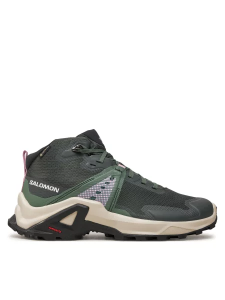 Παπούτσια πεζοπορίας Salomon X Raise Mid Gore-Tex πράσινο