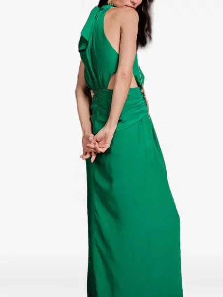 Rochie maxi Johanna Ortiz de costum verde