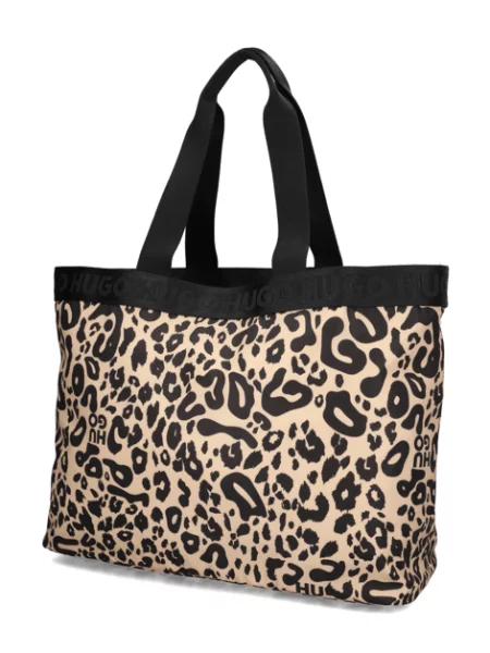 HUGO kabelka Shopper hnědá