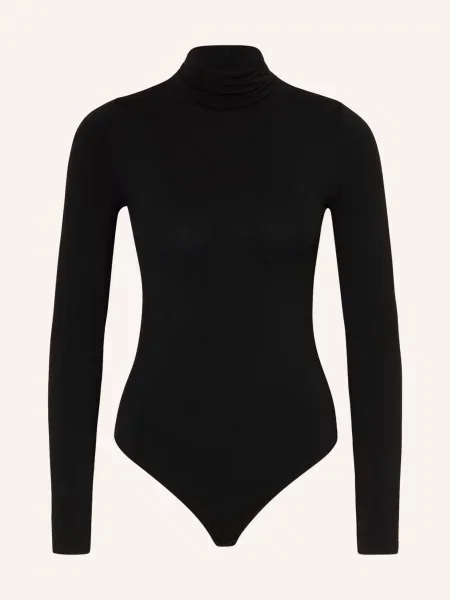 Wolford String Body Seamless Wool Z Merino Vlny černá