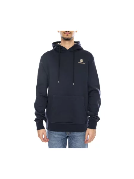 Bluza z kapturem Aquascutum polarowa niebieska