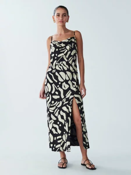 St MRLO Rochie YORK crem negru