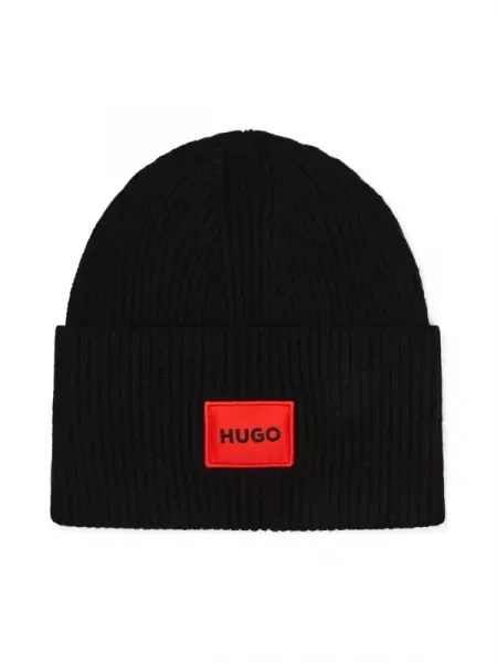 HUGO De lână căciulă Saffa_hat negru