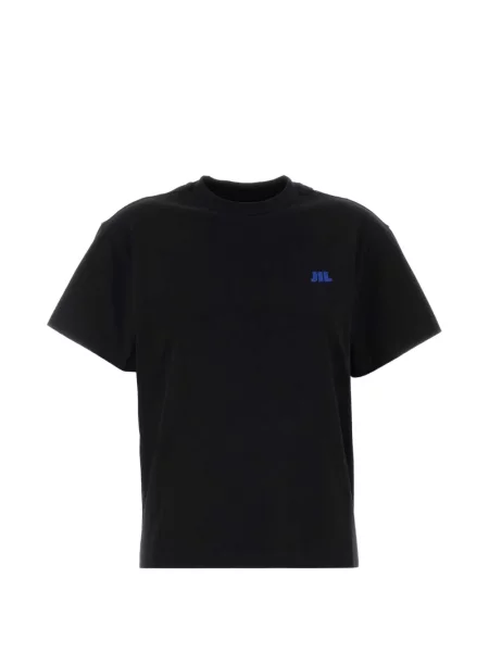Tricou Jil Sander cu broderie negru