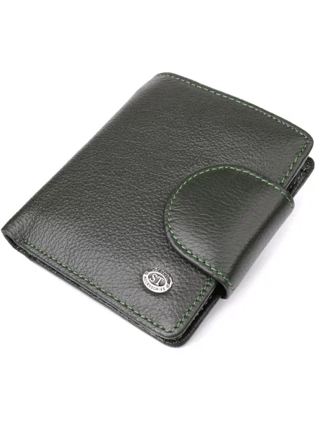 Кожаный кошелек St Leather Accessories зеленый