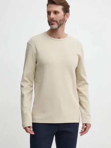 Tricou mânecă lungă Boss Orange bej