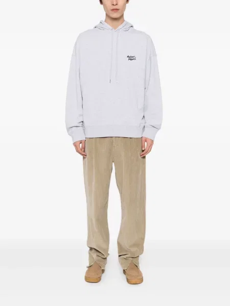 Hanorac cu glugă Maison Kitsune cu imagine gri