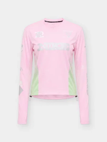 NIKE Funkčné tričko SWIFT striebornosivá / svetlozelená ružová