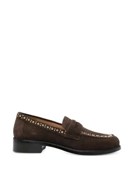 Pantofi loafer Furla din piele maro