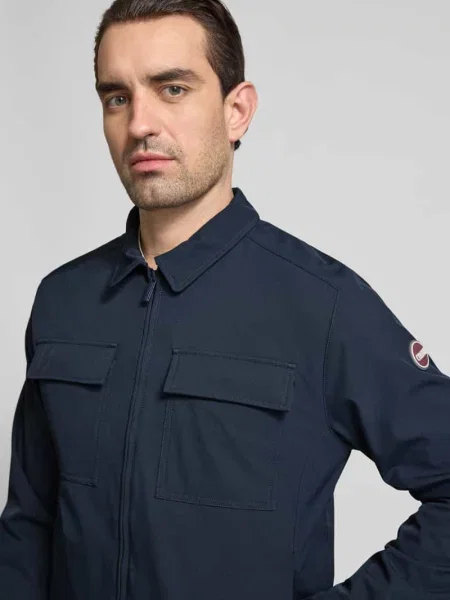 Krój regular fit kurtka koszulowa z wykładanym kołnierzem Colmar Originals granatowa