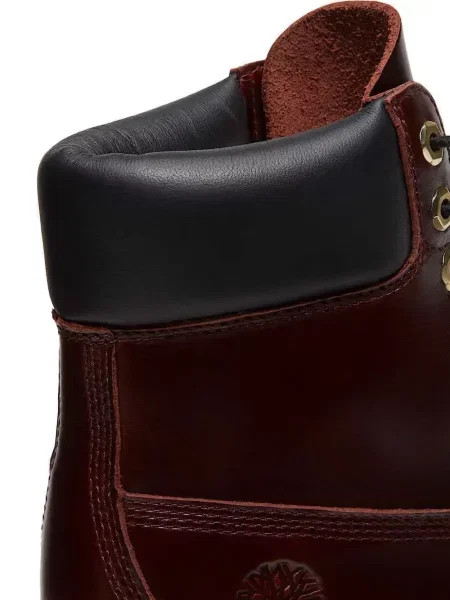 Cizme scurte Timberland cu șireturi din dantelă roșu