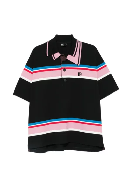 Tricou polo Kolor cu dungi negru