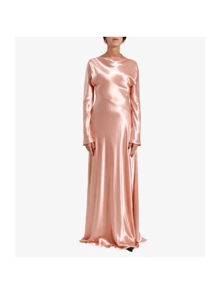 Długa sukienka maxi Alberta Ferretti różowa