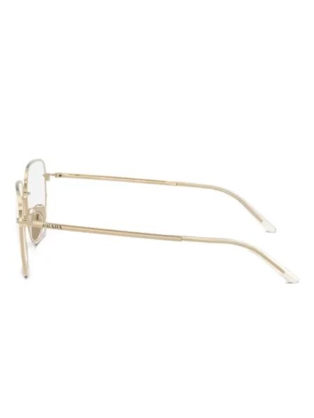 Ochelari de soare Prada Eyewear cu imprimeu geometric auriu