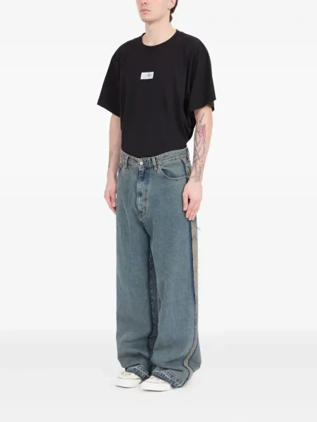 Blugi drepți Mm6 Maison Margiela albastru