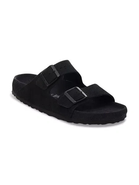 Klapki Birkenstock zamszowe czarne