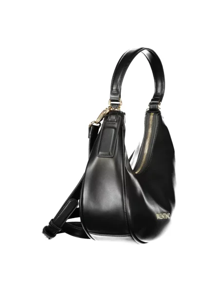 Lniana torebka Valentino Bags czarna