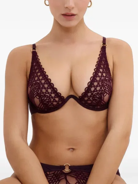 Sutien Aubade cu broderie violet