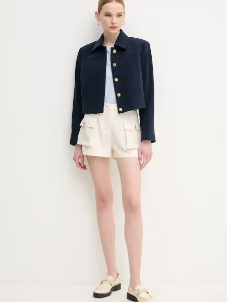 Шорти Gaudi однотонні висока посадка бежевий