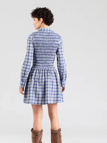 Tommy Jeans Šaty modrá / námornícka modrá / jasne červená biela