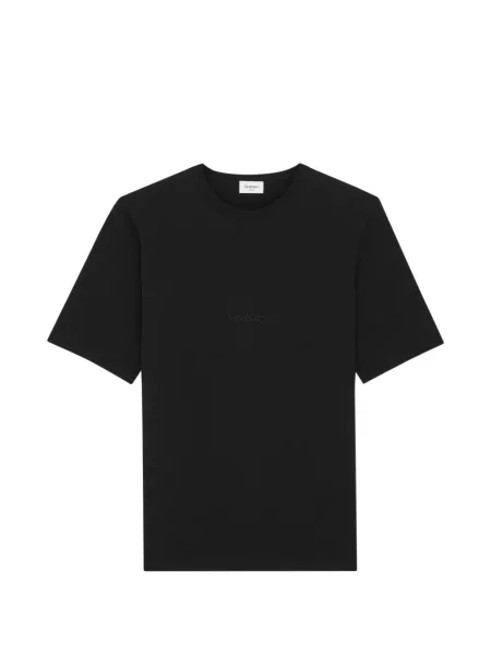 Tricou Saint Laurent cu broderie negru