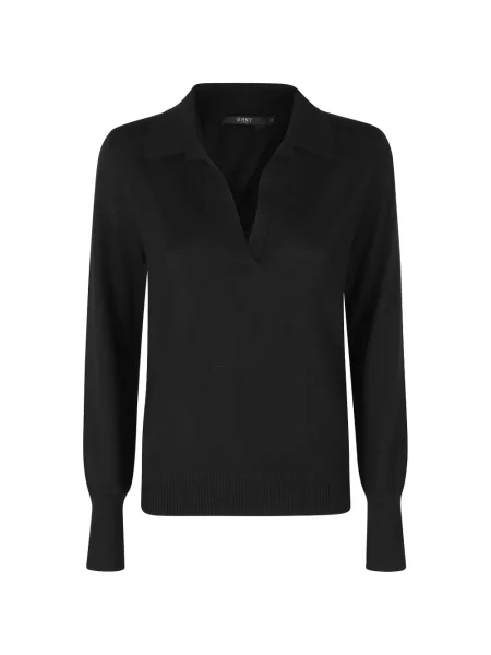 Gulerat pulover Seventy cu decolteu în V negru