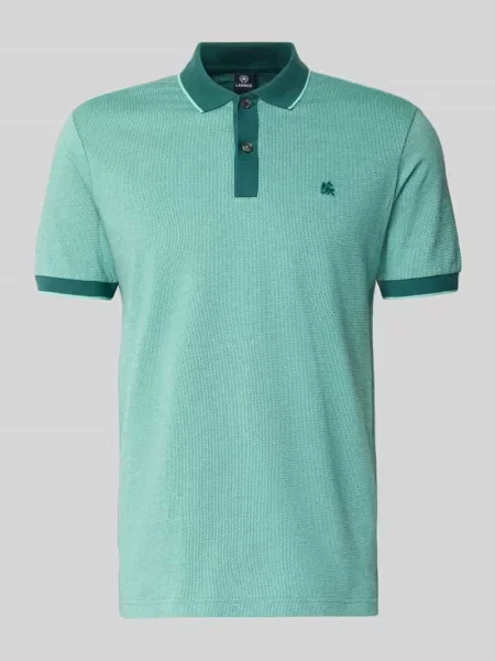 Koszulka polo o kroju regular fit z wyhaftowanym logo Lerros zielona