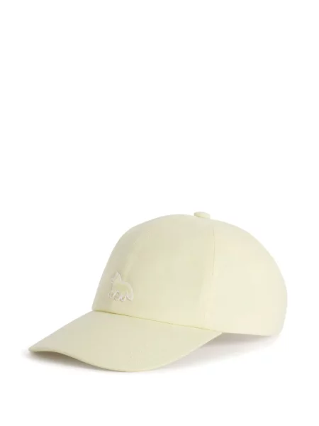 Czapka z daszkiem dziecięca Maison Kitsune żółta