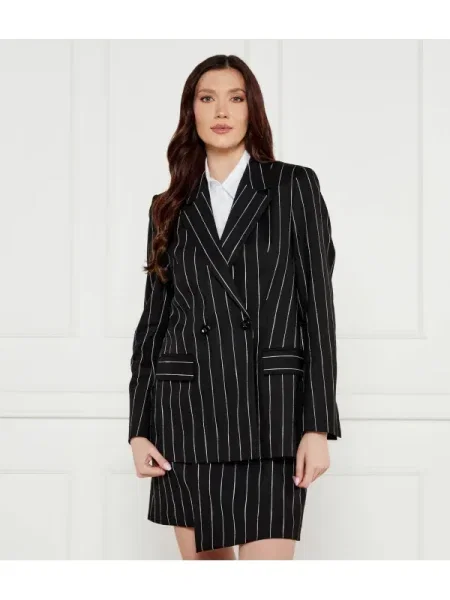 Marc Cain Sacou | Fitted fit | cu adaos de in negru