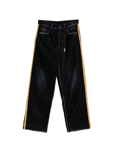Pantaloni Ann Demeulemeester de catifea albastru
