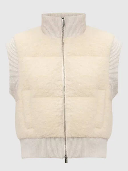 Пуховий жилет з вовною Peserico бежевий