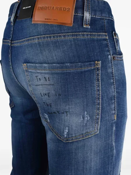 Blugi Dsquared2 zdrențuiți albastru