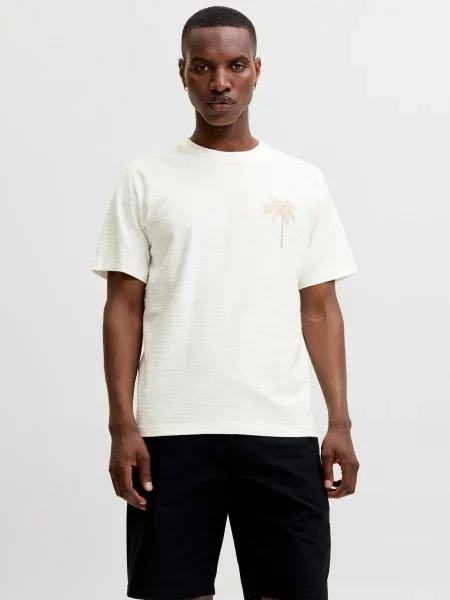 JACK & JONES Tricou Blaemett murdar alb