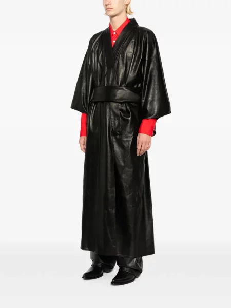 Palton A Leather din piele negru