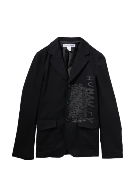 Geacă cămașă Comme Des Garçons Shirt cu imagine din țesătură twill albastru