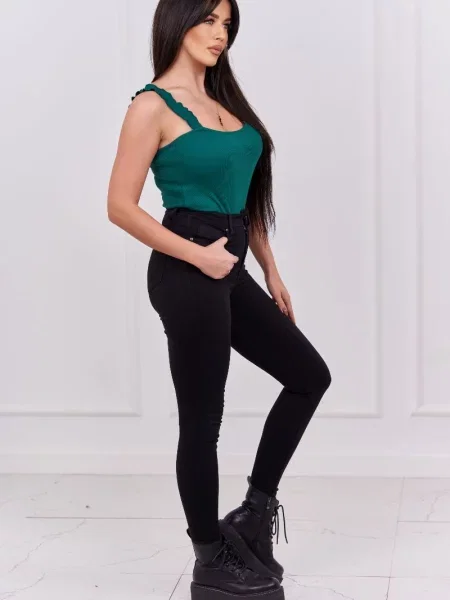 Top Kesi bez ramiączek zielony