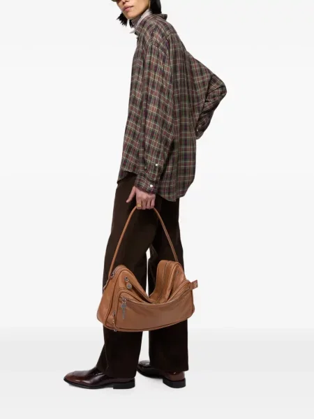 Cămașă Acne Studios de flanelă verde