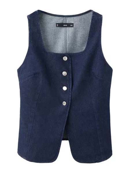 MANGO Bluză AVERY denim albastru