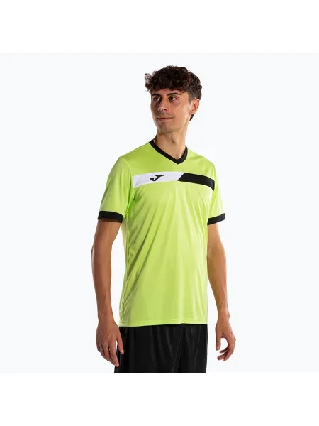 Tricou de tenis pentru bărbați Joma Court lime/black negru