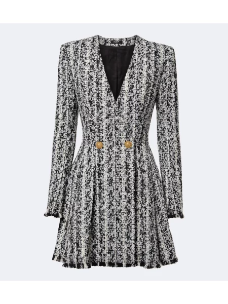 Rochie Balmain din tweed negru