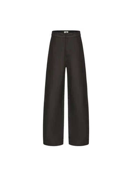 Lniane spodnie Ruohan czarne