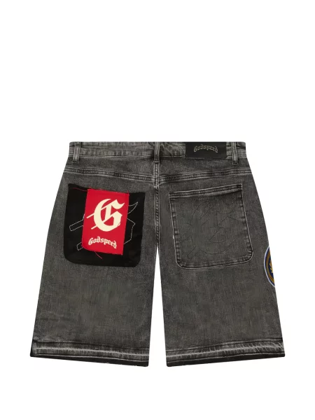 Pantaloni scurți din denim Godspeed gri