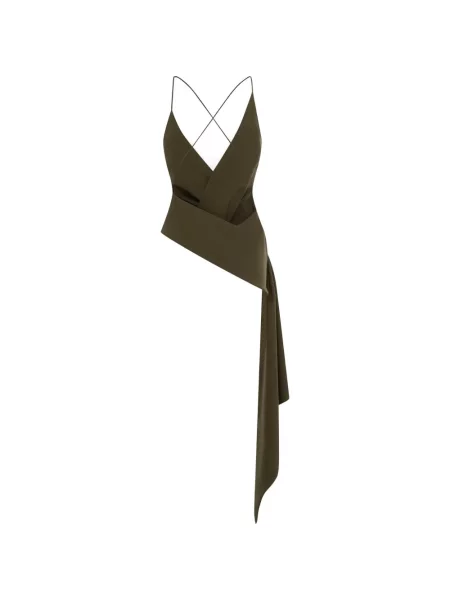 Top Alex Perry asimetric drapat verde